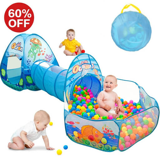 SUNBA YOUTH Kids Tent with Tunnel