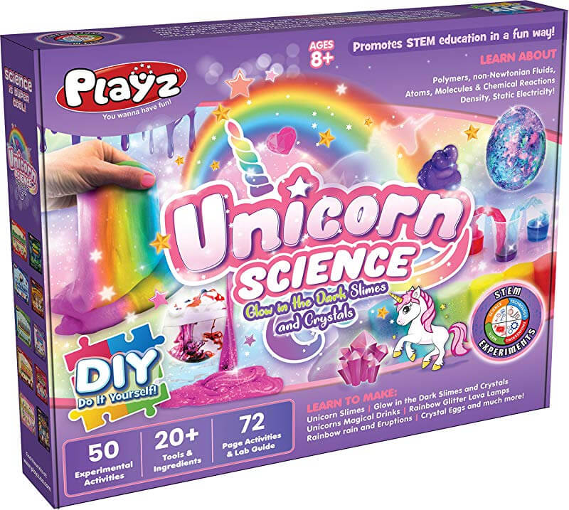 Playz Unicorn Slime & Crystals Science Kit
