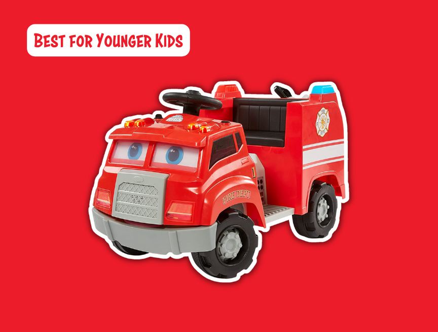 8 Kid Trax Real Rigs Toddler Fire Truck