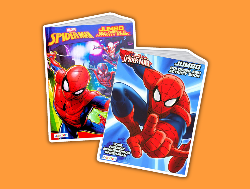 12 Spider Man Coloring ACtivity Book Set