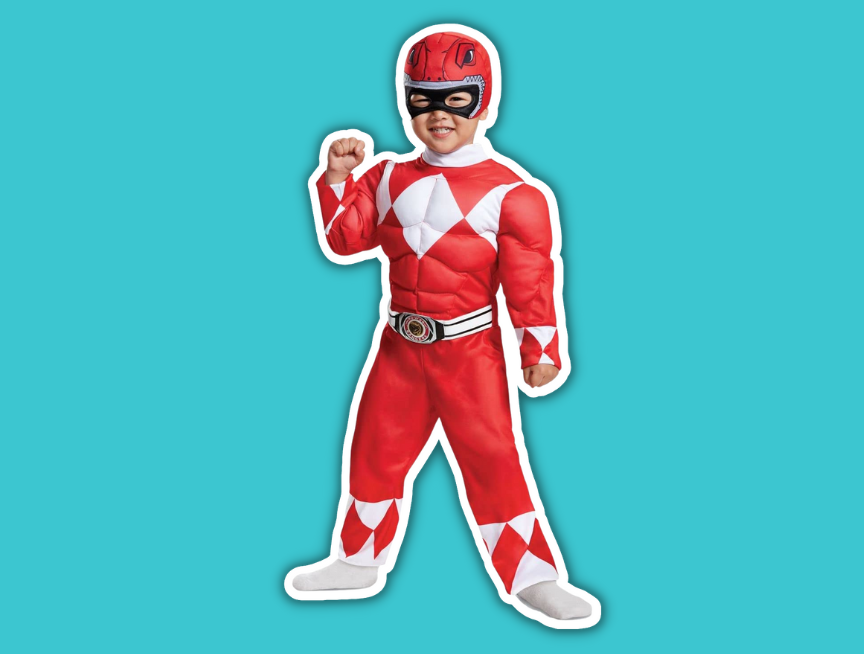 13 Red Power Ranger Muscle Costume