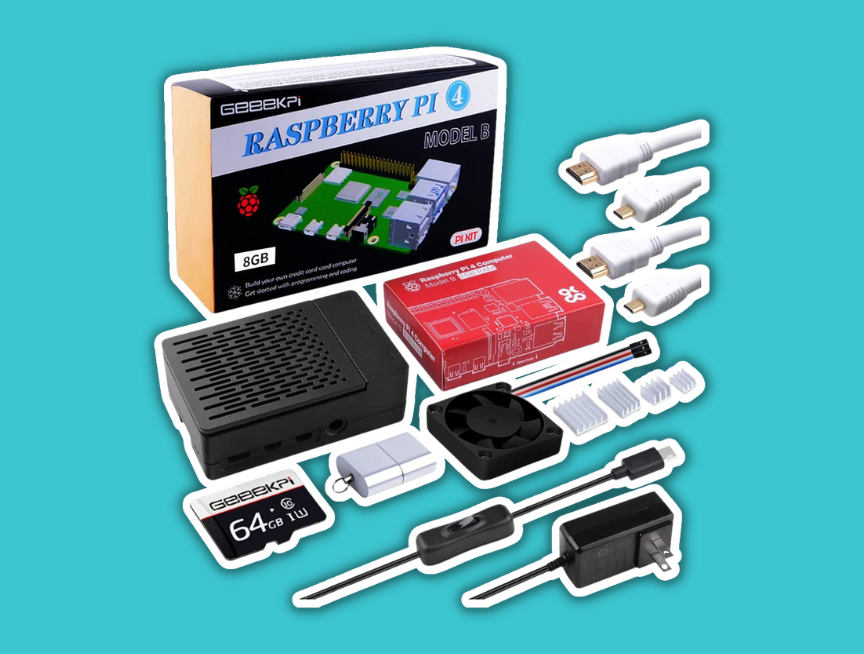 24 GeeekPi Raspberry Pi 4 8GB Starter Kit