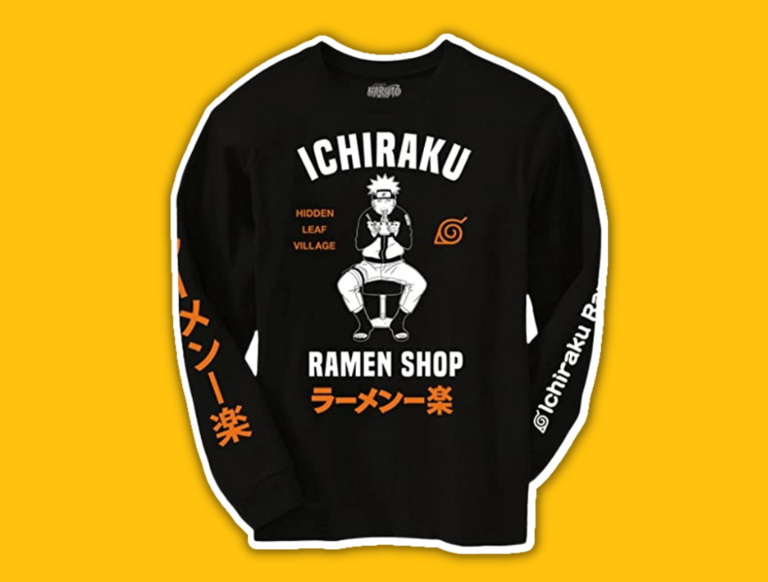 55 Ripple Junction Naruto Shippuden Ichiraku Ramen Shop Youth Long Sleeve T Shirt