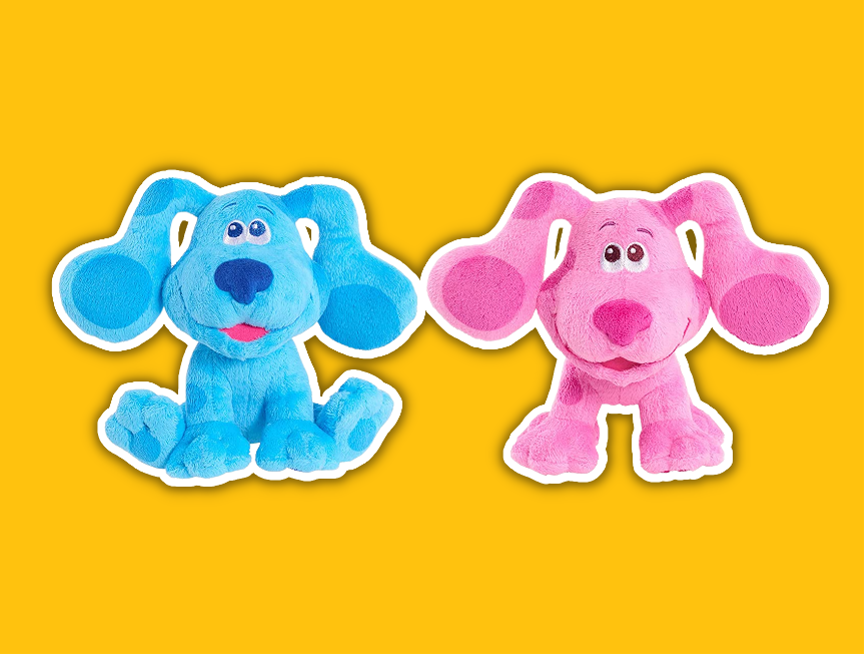 10 Blues Clues You Beanbag Plush Blue Magenta 2 Pack by Just Play Multi color