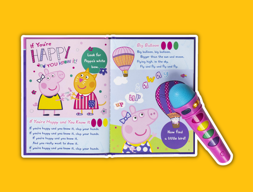 22 Peppa Pig Sing with Peppa Microphone and Look and Find Sound Activity Book Set