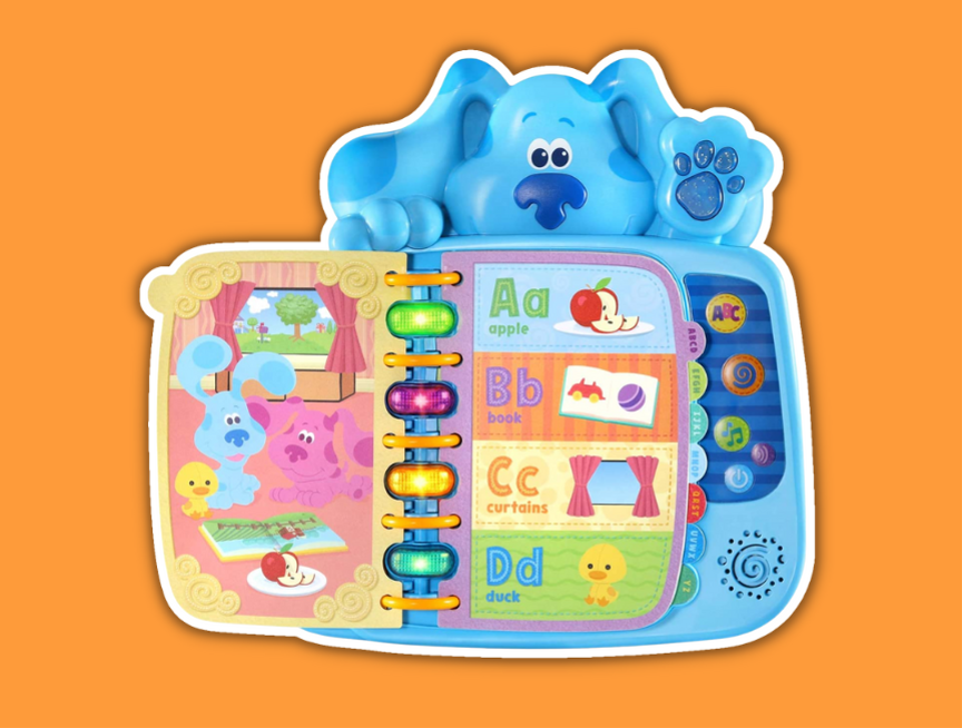 7 LeapFrog Blue s Clues and You Skidoo Into ABCs Book Blue