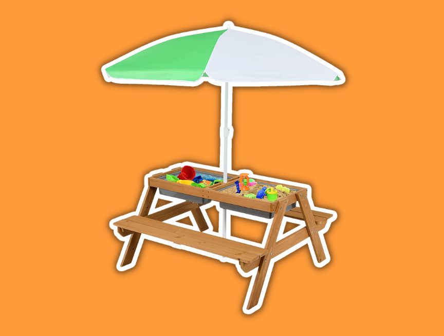 2 Costzon Kids Picnic Table 3 in 1 Sand Water Table