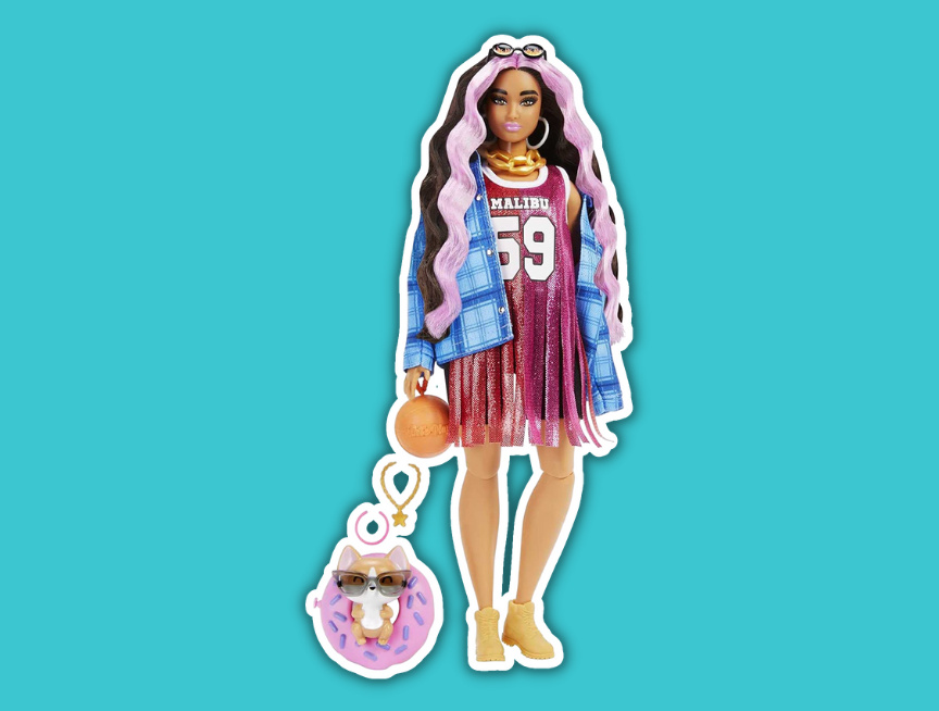 18 Barbie Extra Doll in Basketball Jersey