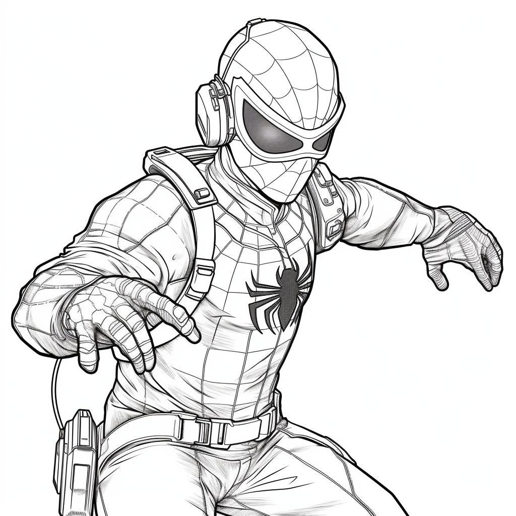 Spider-Man - Free printable Coloring pages for kids - Page 2