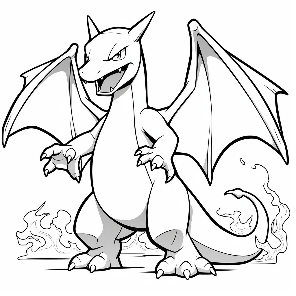 Charizard Printable Pokemon Coloring Pages Artistic Printable Template