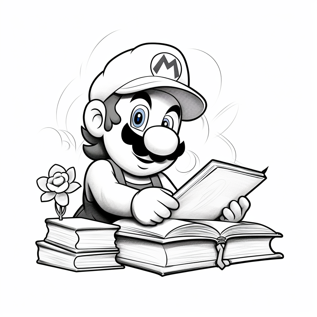 Delrond Coloring pages black on white background super Mario st 55fbcb37 23ba 456d bf00 378063cbebc1