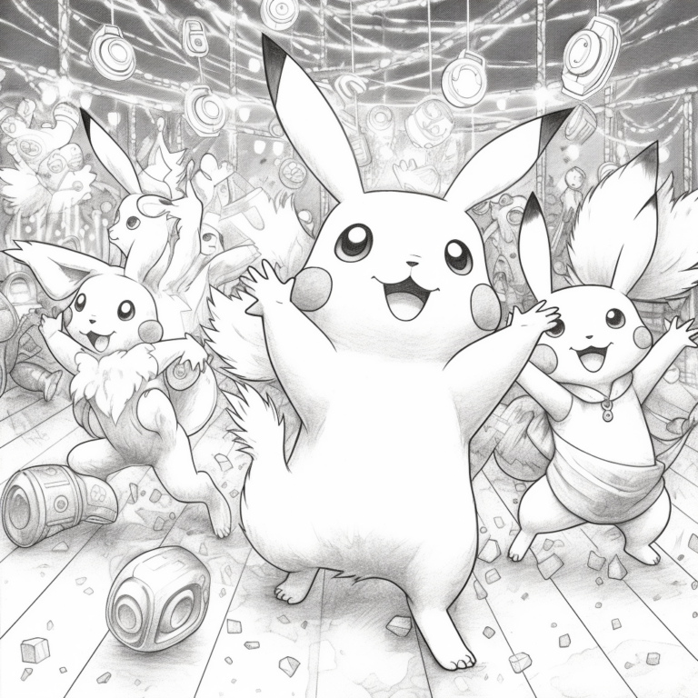 Electric Dreams: 21 Vibrant Pikachu Coloring Pages - TheToyZone