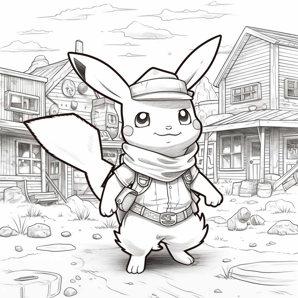 ash and pikachu coloring pages