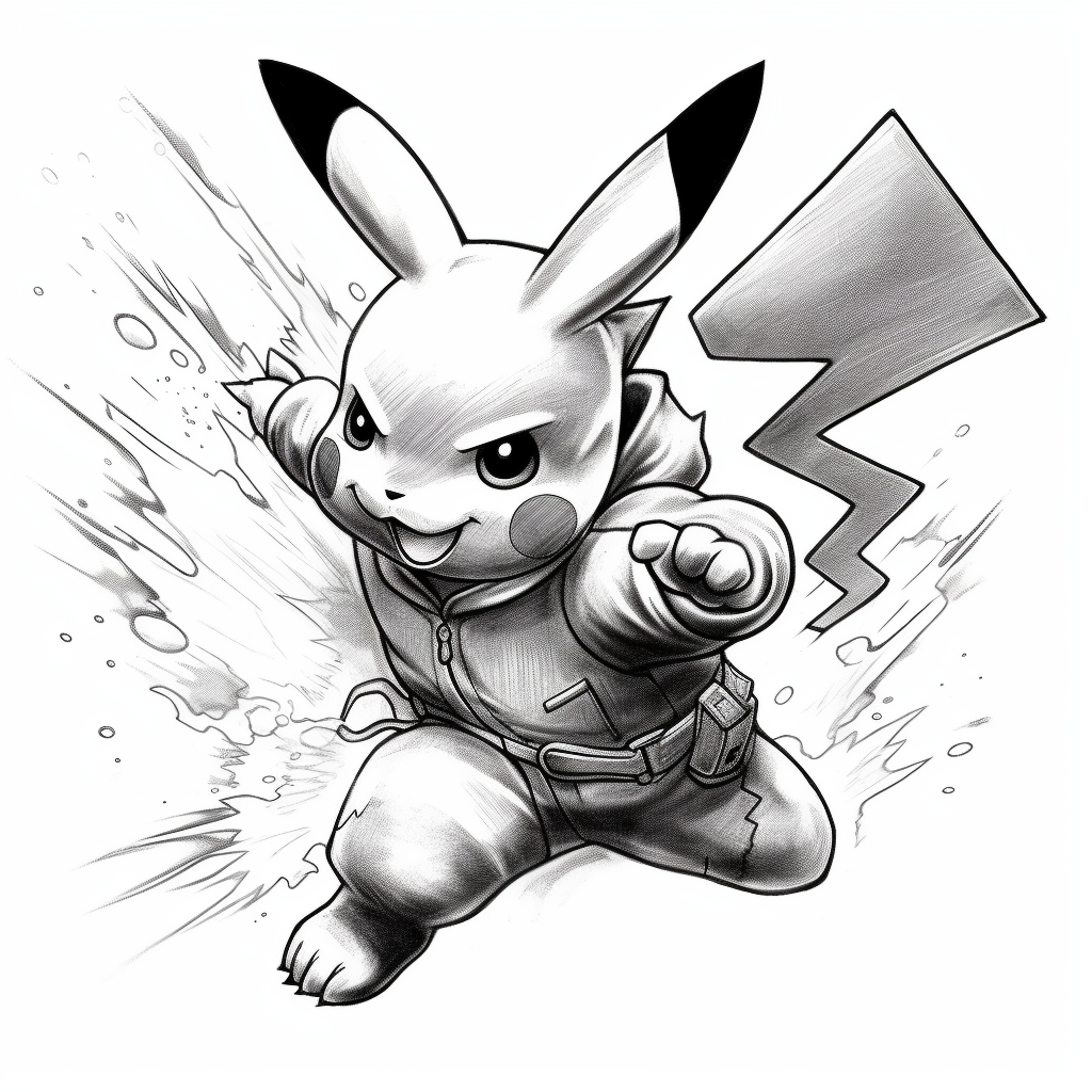 Pikachu performing a Volt Tackle