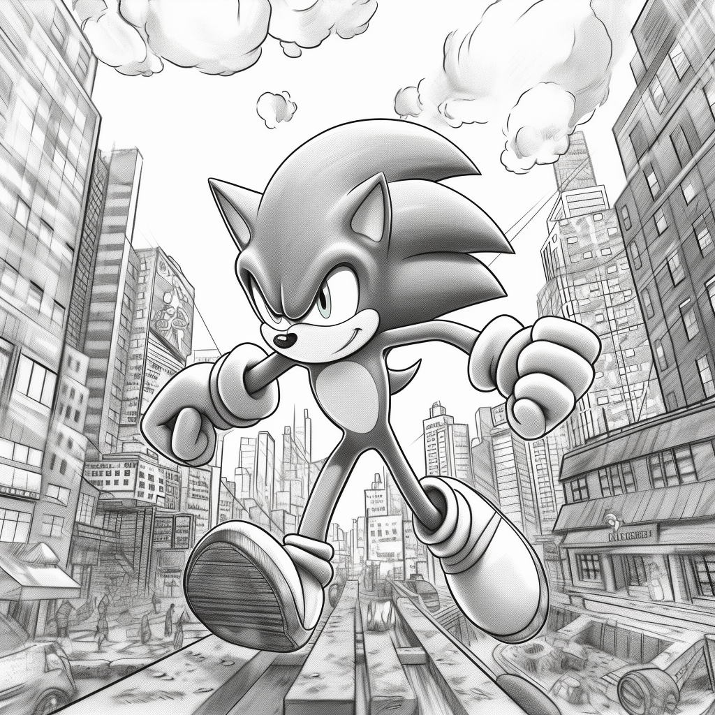 Sonic the hedgehog as giant