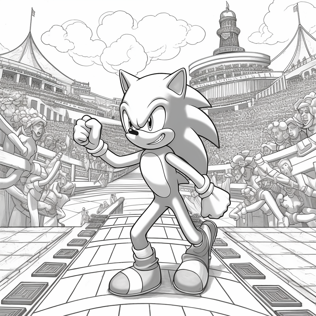 Sonic the hedgehog at the olympics