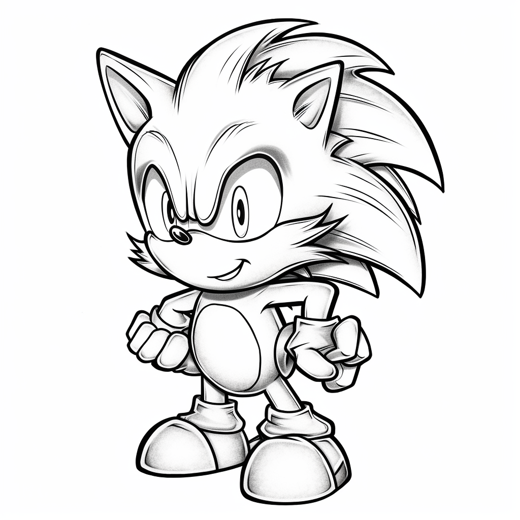 Power Of Sonic Coloring Page - Free Printable Coloring Pages for Kids