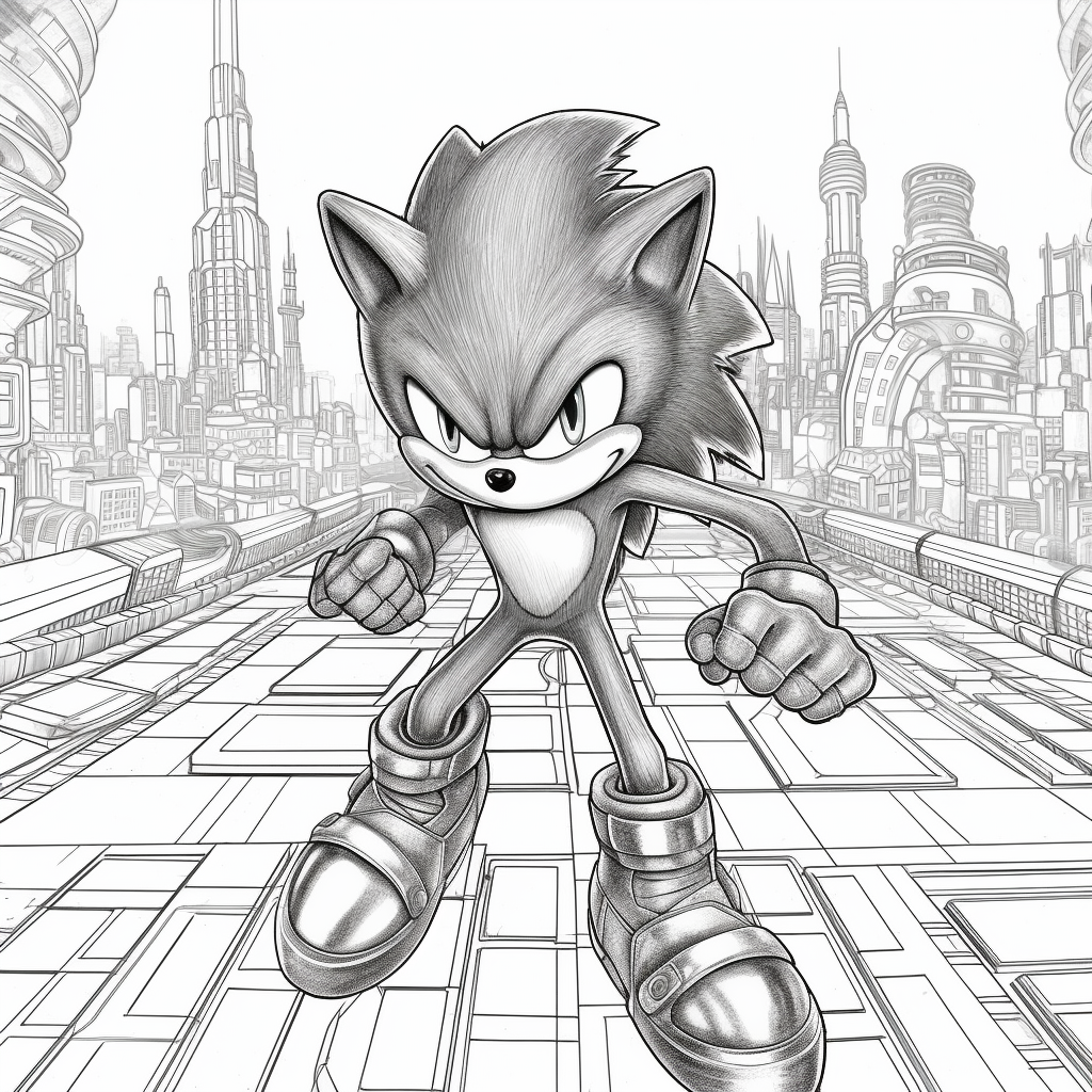 Sonic the hedgehog in future city