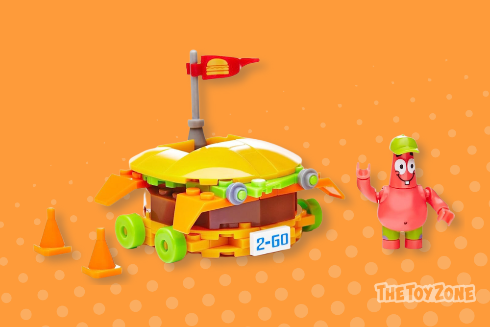 18 Mega Bloks SpongeBob Patty Wagon Racer Playset