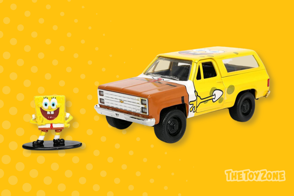 19 Jada 1980 Chevrolet K5 Blazer with SpongeBob Figure