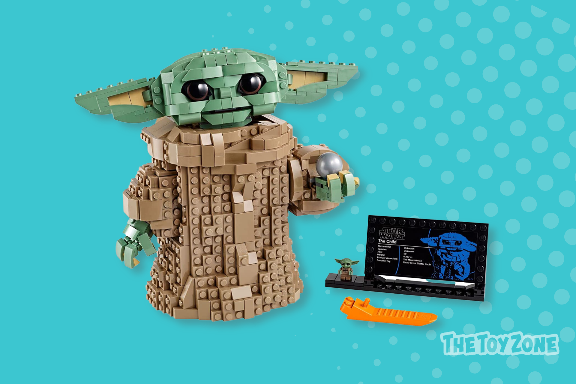 LEGO Star Wars: The Child - Grogu - Baby Yoda Minifigure with  Carrier/Backpack - Very Small (Less Than 1 inch Tall), Clear