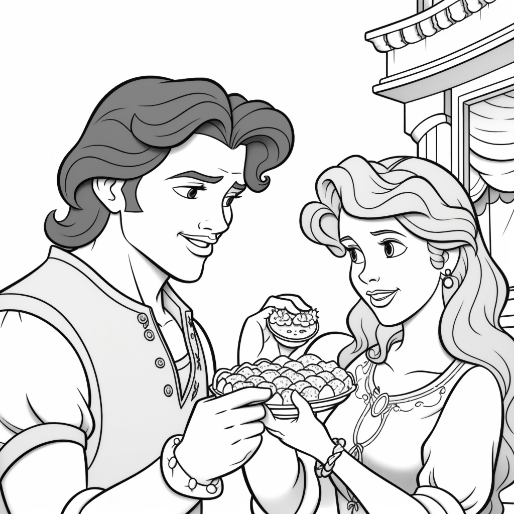 prince eric statue coloring pages