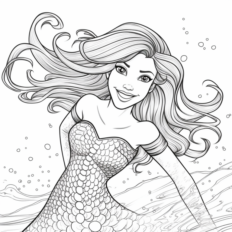 17 The Little Mermaid Coloring Pages for Princess Ariel Fans - TheToyZone