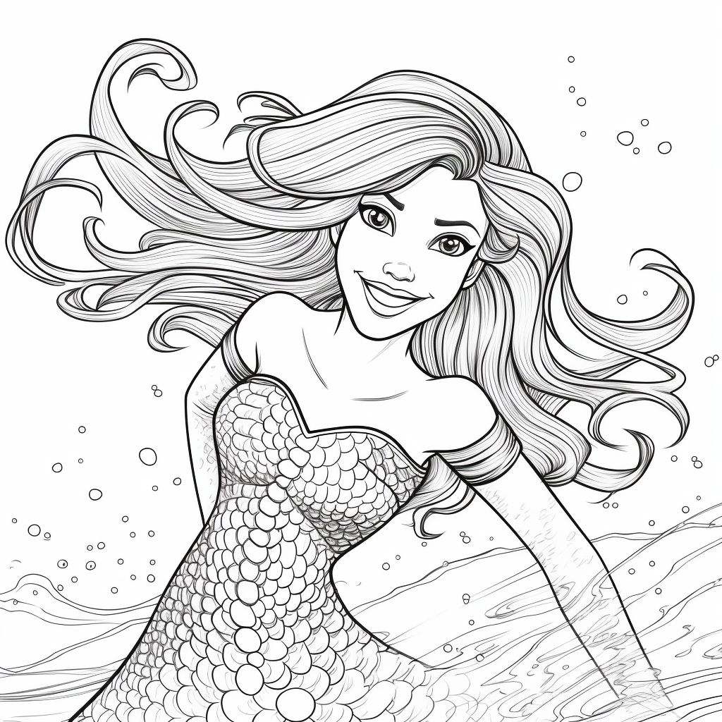 Ariel from the little mermaid Swimming 1