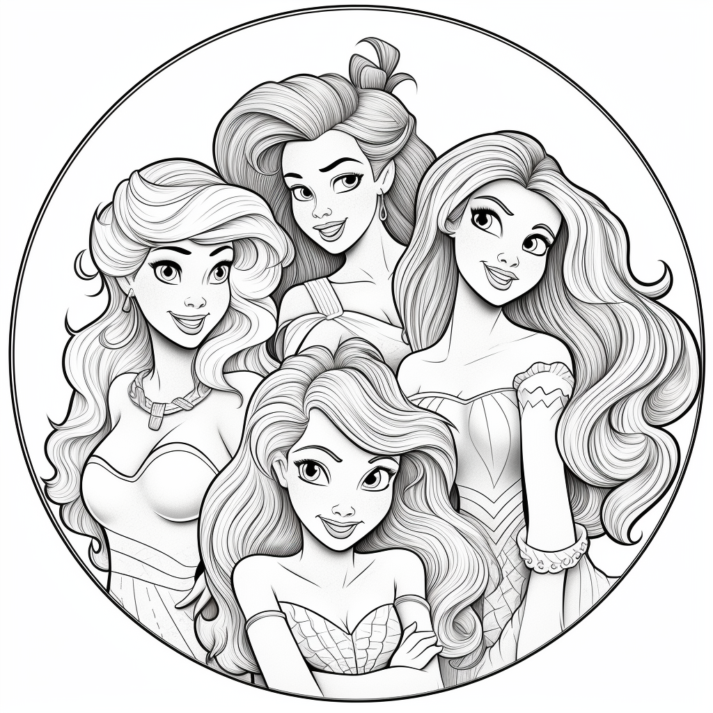 Ariel from the little mermaid with sisters