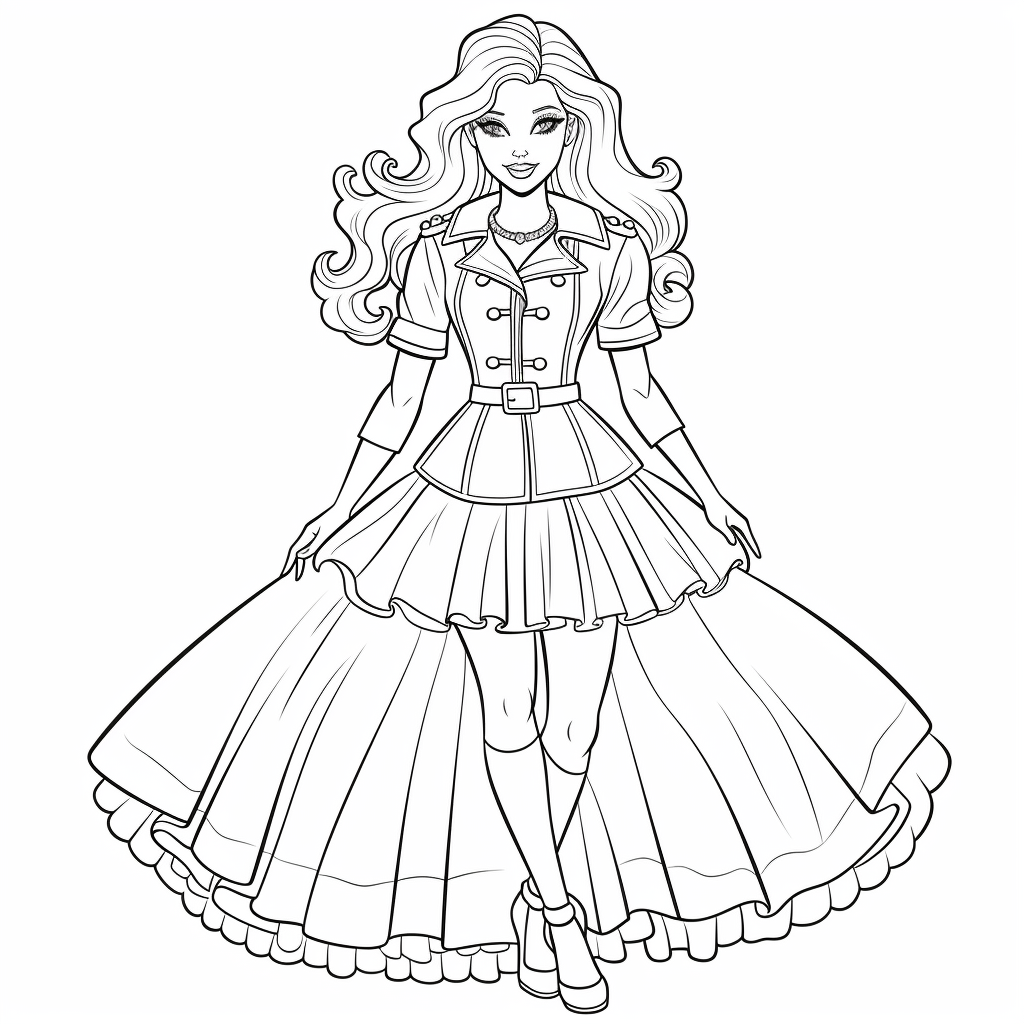 barbie fashion coloring pages