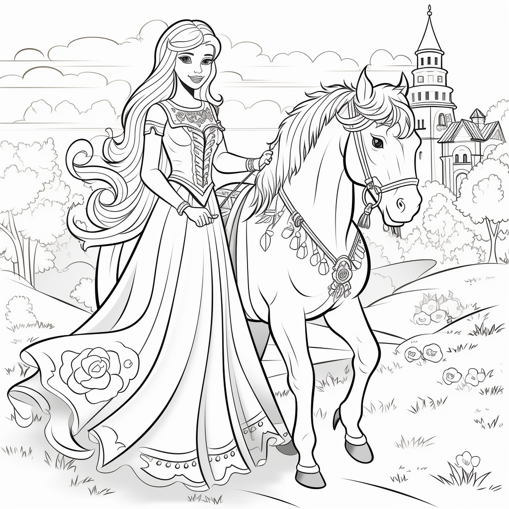 Barbie princess coloring games sale