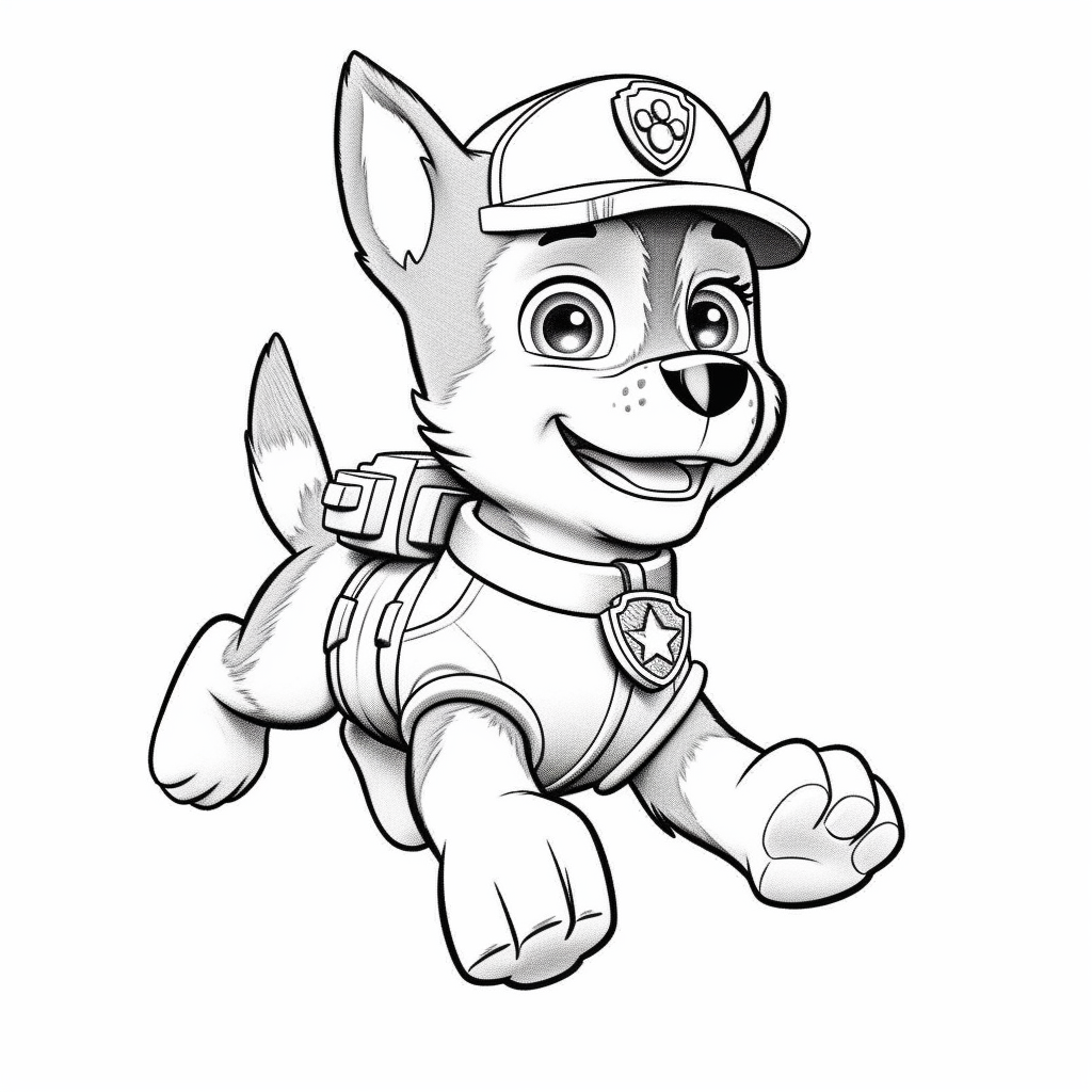 paw patrol zuma coloring page