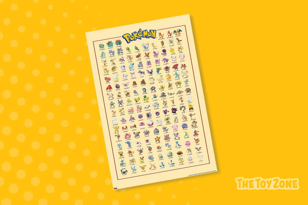 Póster Trends International Pokémon Kanto Grid