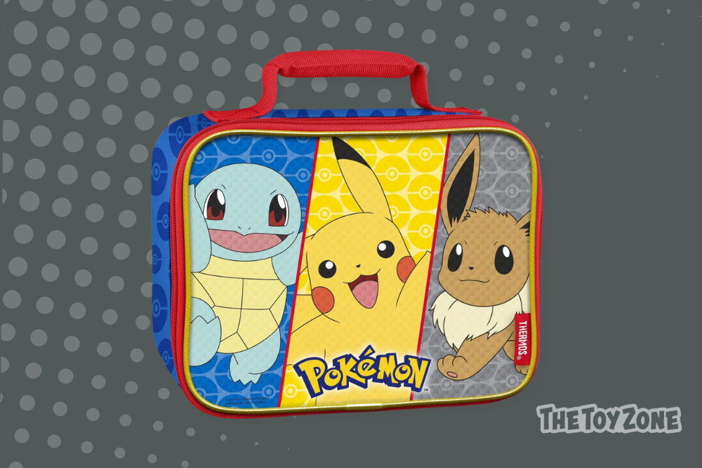 Thermos Pokemon Kids Insulated Soft Lunch Box Bag Pikachu Eevee Charmander  New