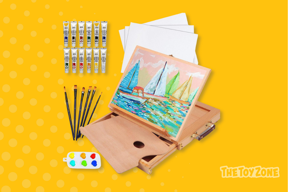 23 Falling in Art Tabletop Easel Set – 24 Pieces Starter Kit