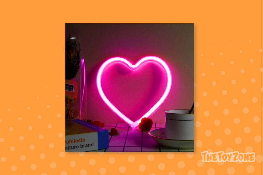 58 EXF Pink Heart Neon Sign