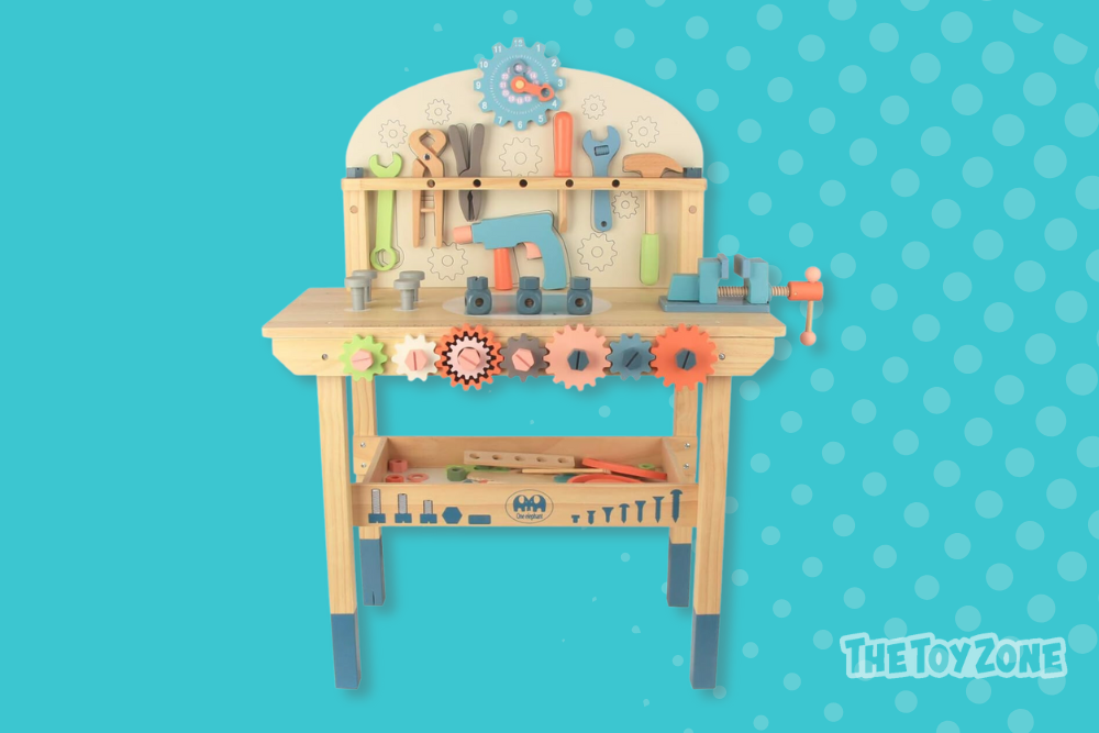 5 KIDS TOYLAND Wooden Power Tool Workbench