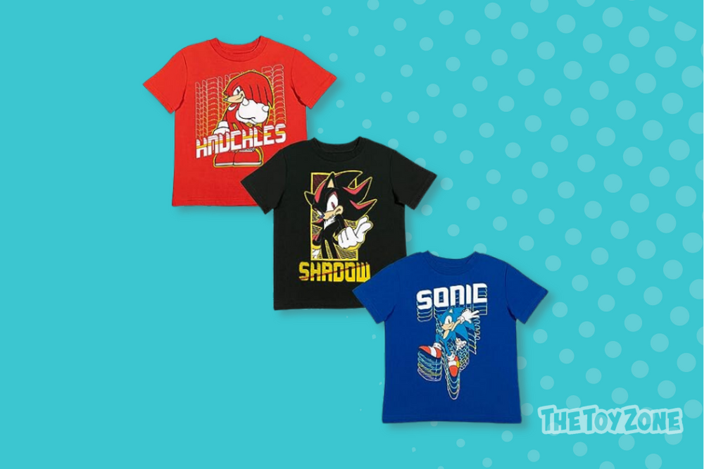 12 SEGA Sonic Knuckles Shadow T Shirts 3 Pack