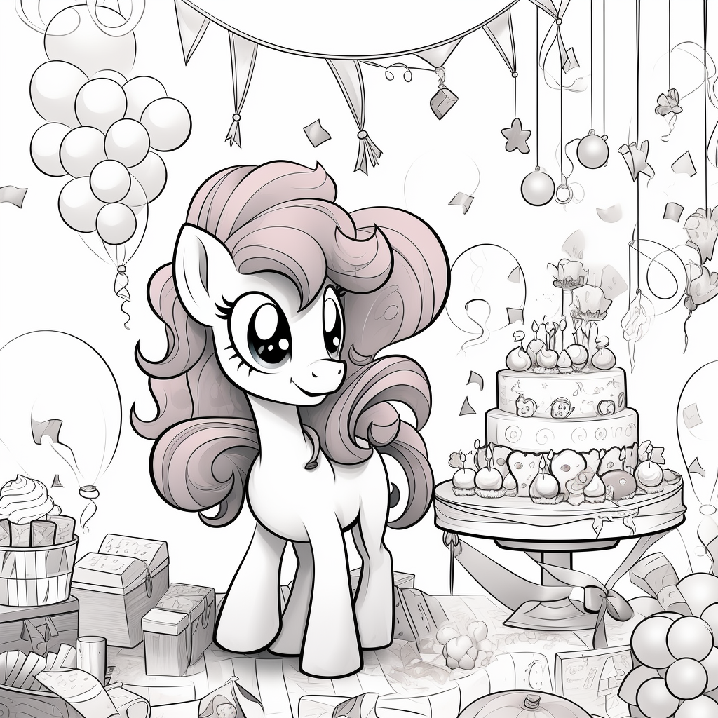 pinkie pie coloring pages party