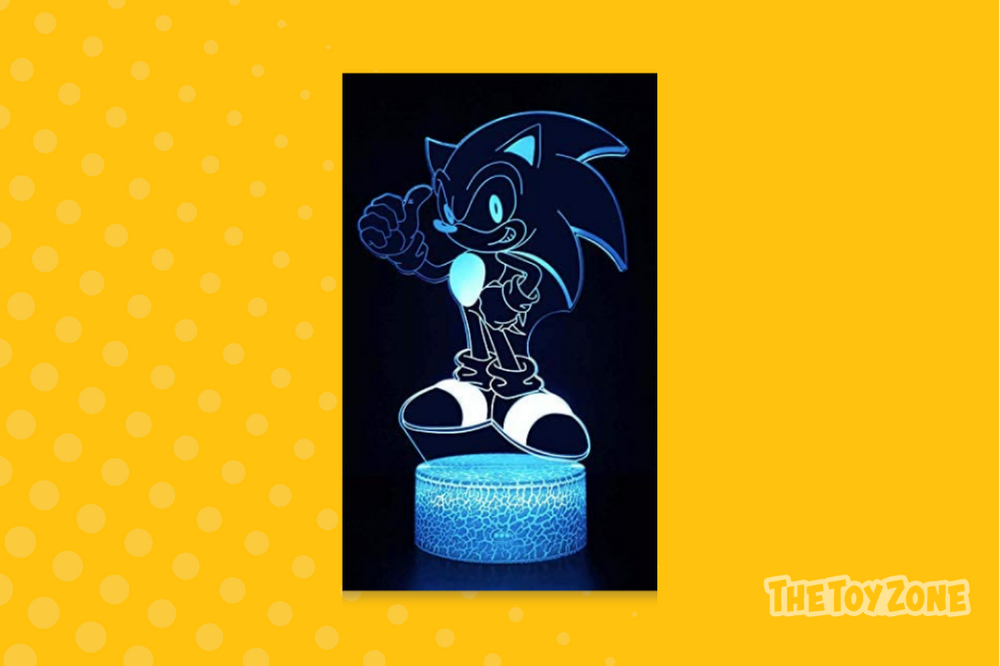 18 3D Illusion Sonic The Hedgehog Night Light