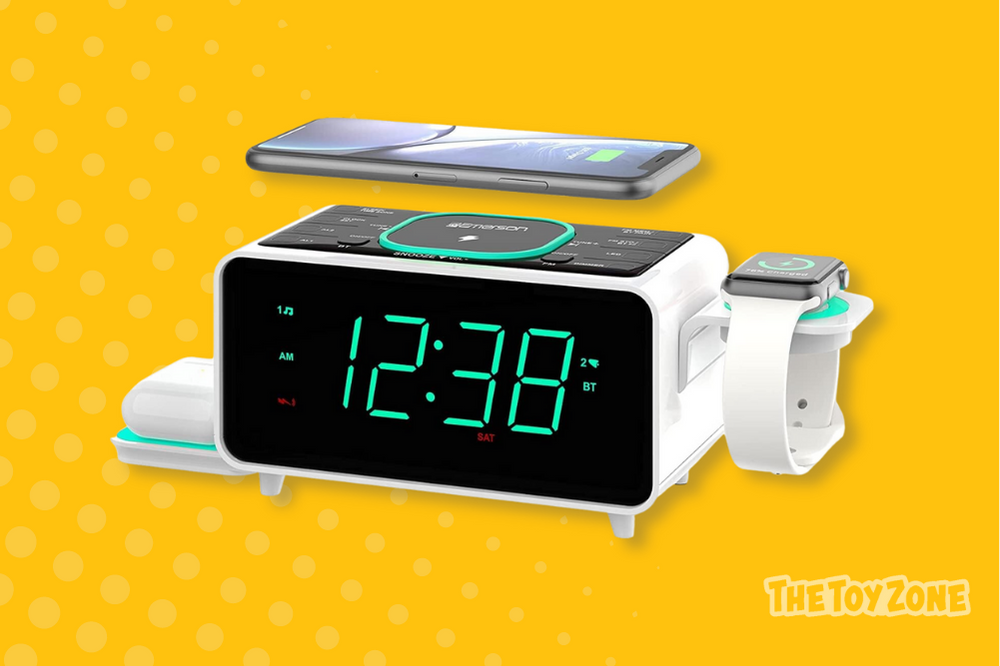 59 Emerson Alarm Clock with Wireless Charging