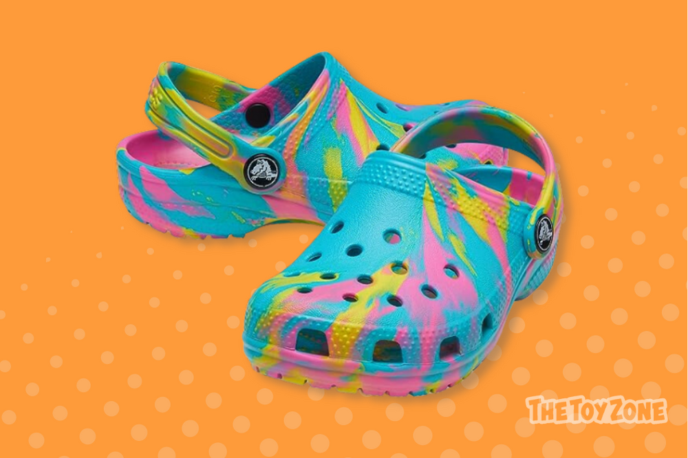 70 Crocs Unisex Child Classic Marbled Tie Dye Clog