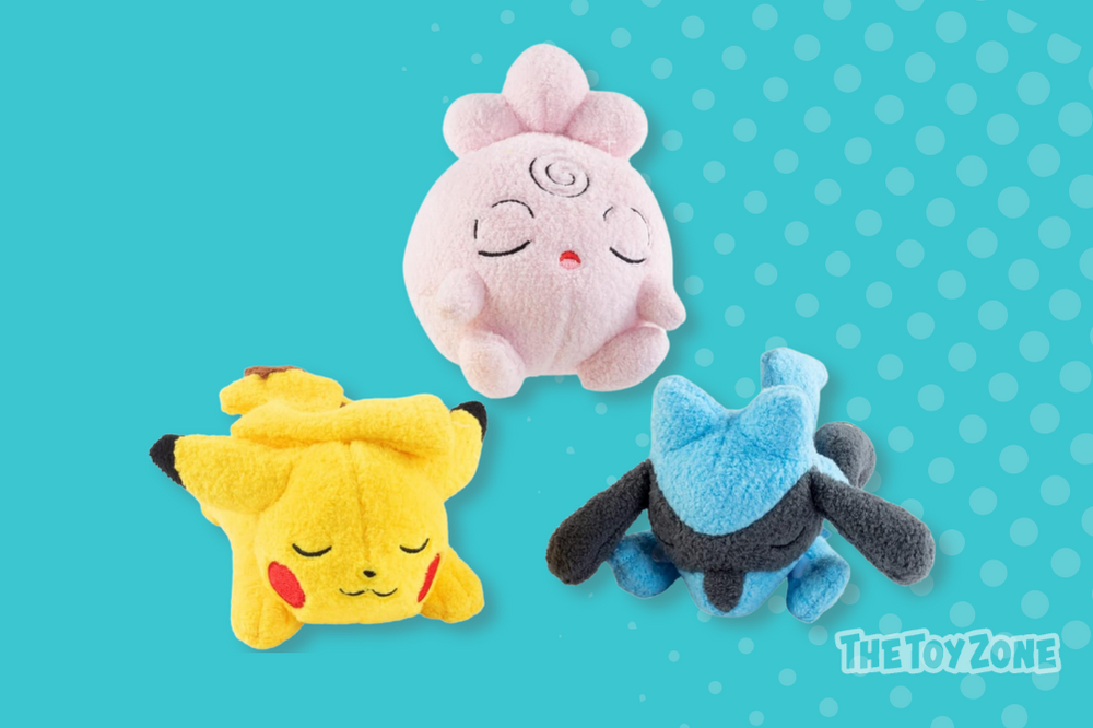 21 Pokémon Sleeping Plush, 3 Pack 5 inch Pikachu, Riolu Igglybuff