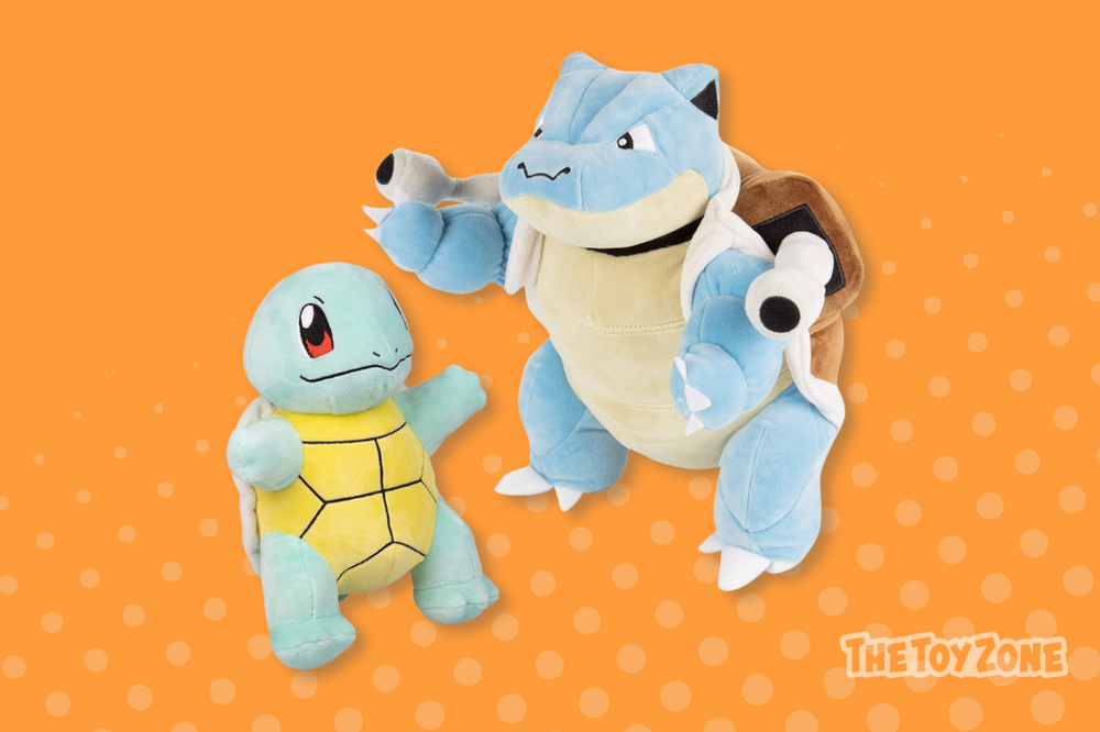 7 8 inch Squirtle and 12 inch Blastoise Plush Toys