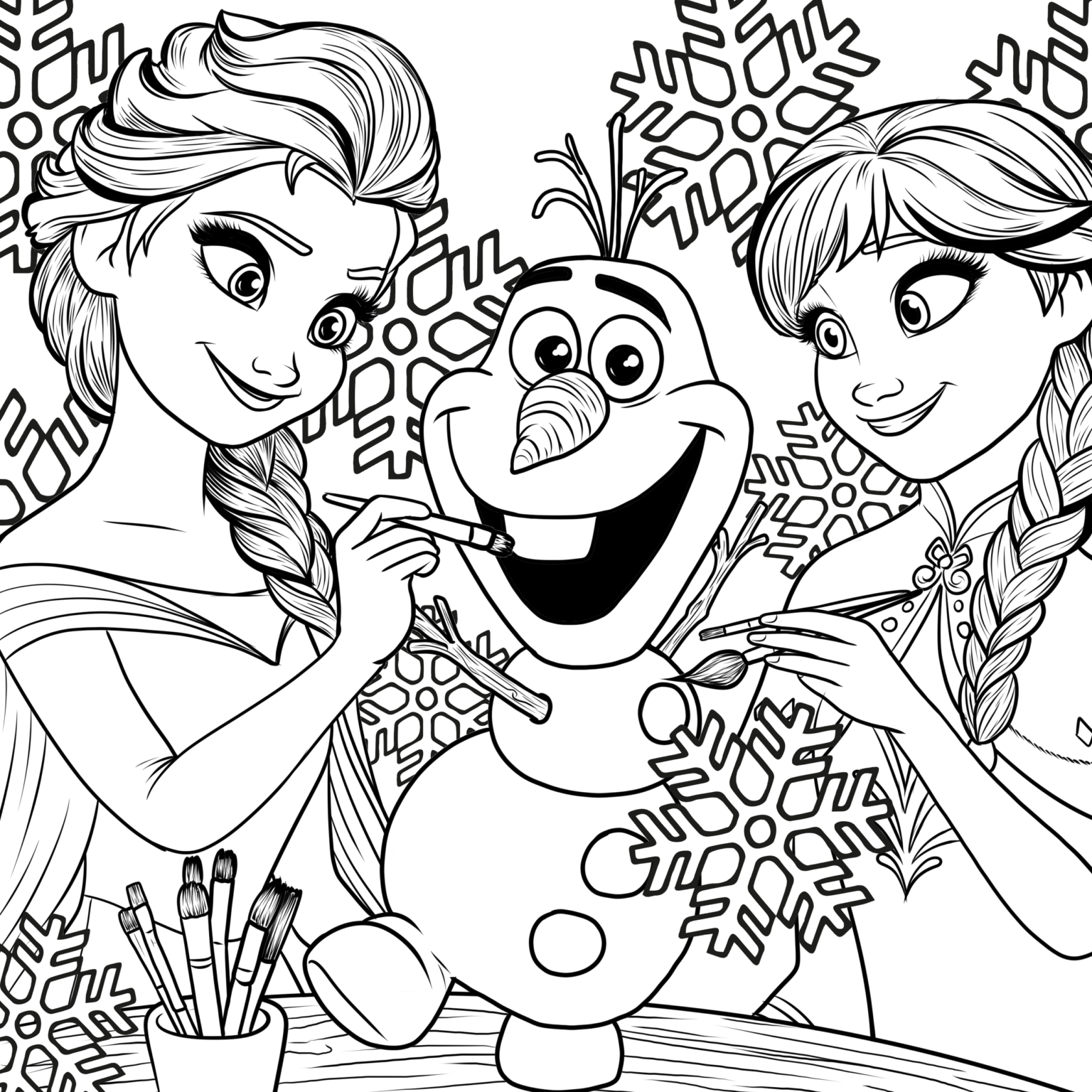 Elsa And Anna Painting Pages Elsa And Anna Painting Pages