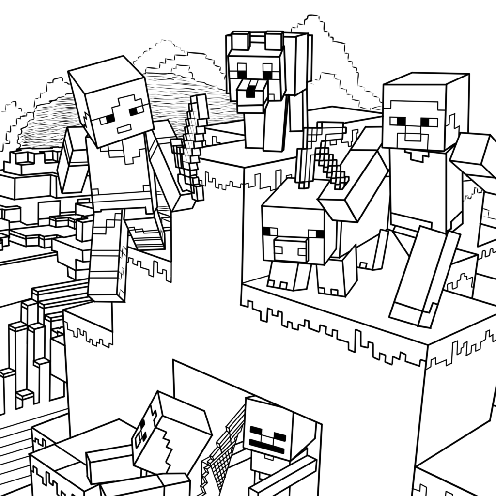 Minecraft Coloring Pages For Adults