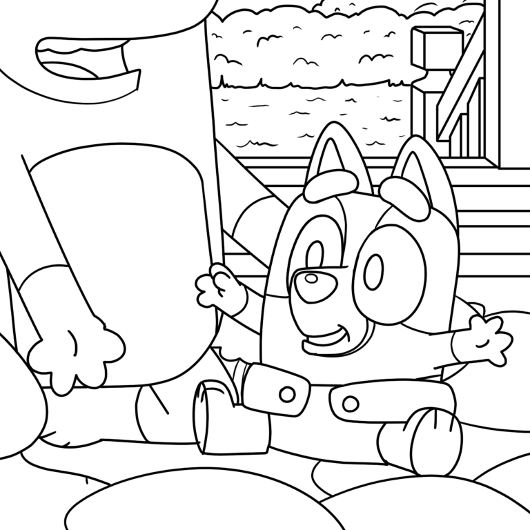 32 Printable Bluey Coloring Pages