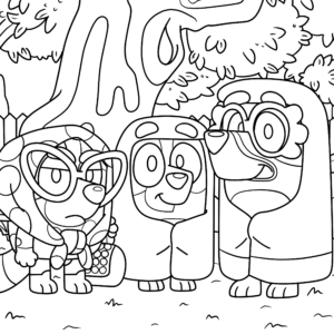 32 Printable Bluey Coloring Pages