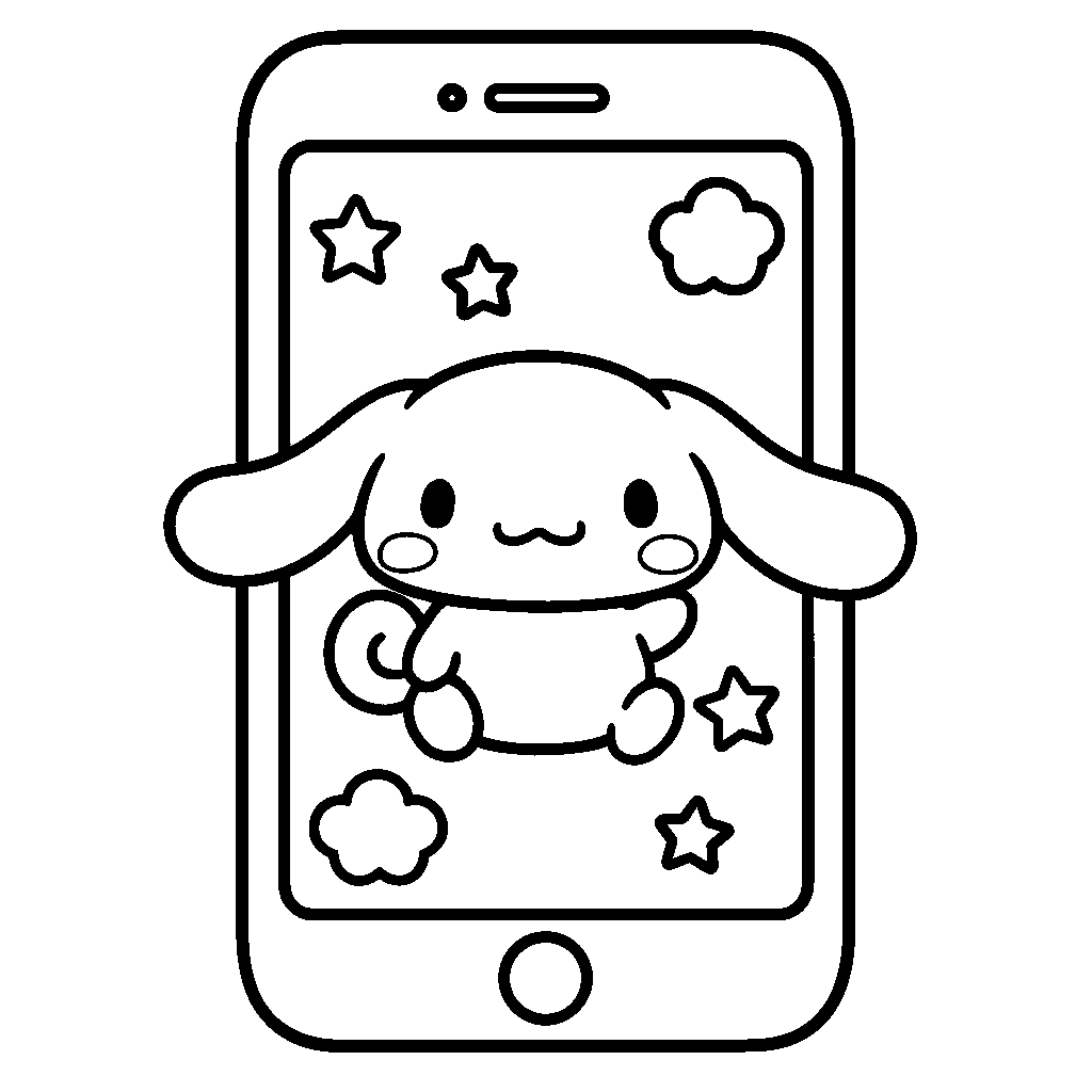Cinnamorol phone BW