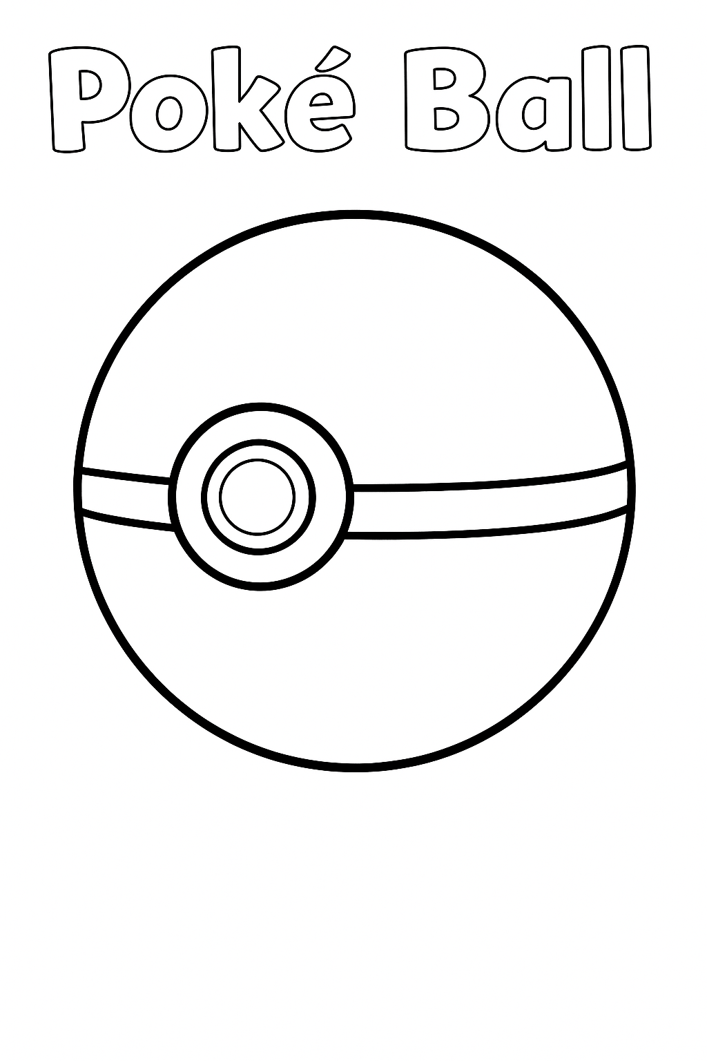 Poke Ball Coloring Page